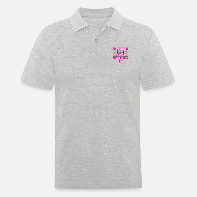 Masterin | | Student | Uni | Master Studium - Männer Poloshirt - Grau meliert