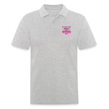 Friseurin | Spruch | Friseuse | Frisörin - Männer Poloshirt - Grau meliert - Vorne - Kai (181cm)