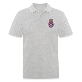 Khamssa Mystique - Polo Homme - gris chiné - Devant - Kai (181cm)