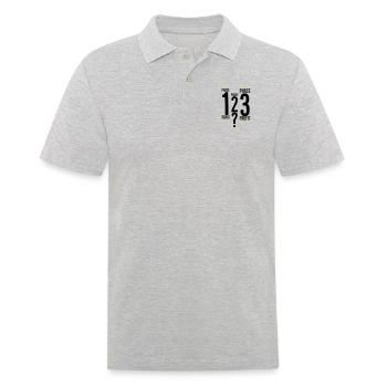 Unterhosenwichtel - Männer Poloshirt - Grau meliert - Vorne - Kai (181cm)