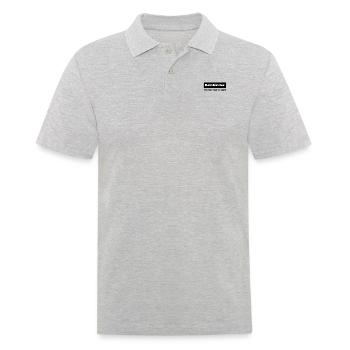 Reinhäuter, weil reine Haut reinhaut! - Männer Poloshirt - Grau meliert - Vorne - Kai (181cm)