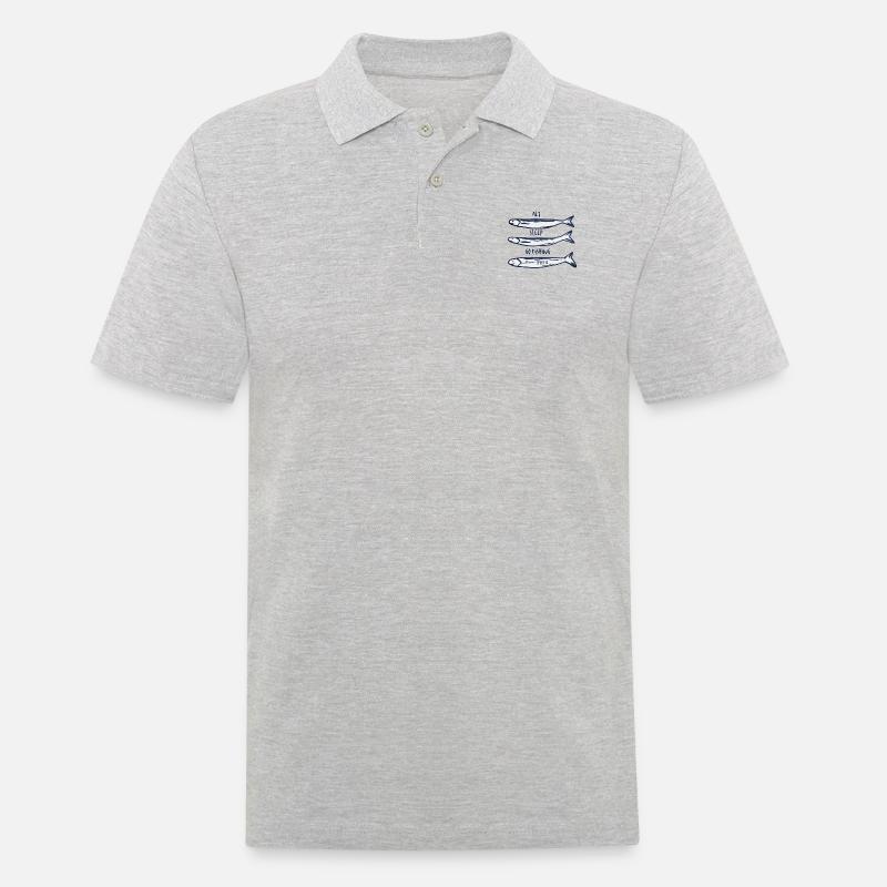 Sprotten,Design,Geschenk,cool,chic,trend,humor, - Männer Poloshirt - Grau meliert