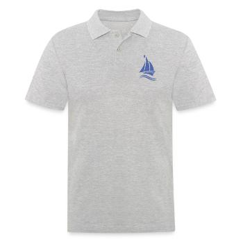 Permis de voile voilier - Polo Homme - gris chiné - Devant - Kai (181cm)