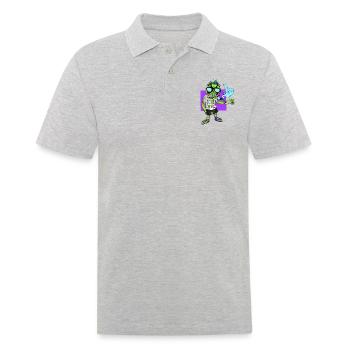 Cooler Zombie - Männer Poloshirt - Grau meliert - Vorne - Kai (181cm)