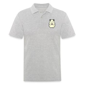 Hamster mignon animal rongeur animaux drôle animal 2 - Polo Homme - gris chiné - Devant - Kai (181cm)