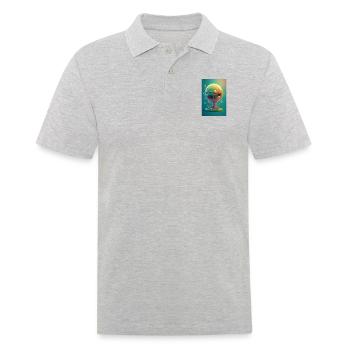 Zombie Gelée - Polo Homme - gris chiné - Devant - Kai (181cm)