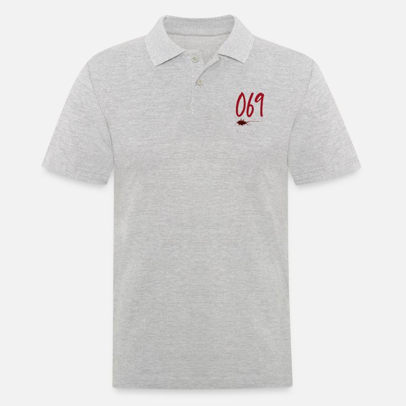 Code postal Francfort 069 - Polo Homme - gris chiné