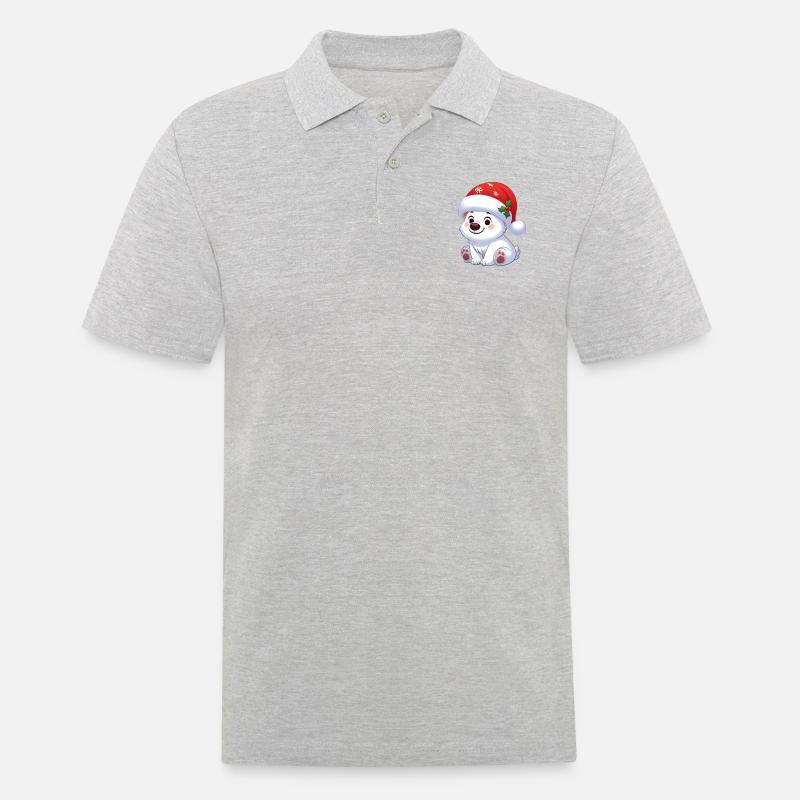Eisbär 13 - Männer Poloshirt - Grau meliert