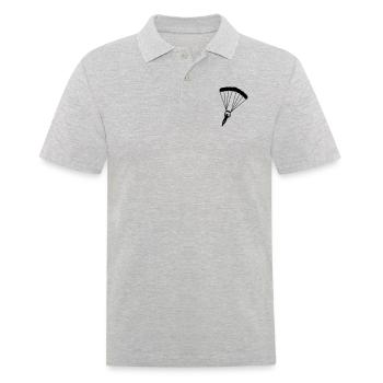 Fallschirm - Männer Poloshirt - Grau meliert - Vorne - Kai (181cm)