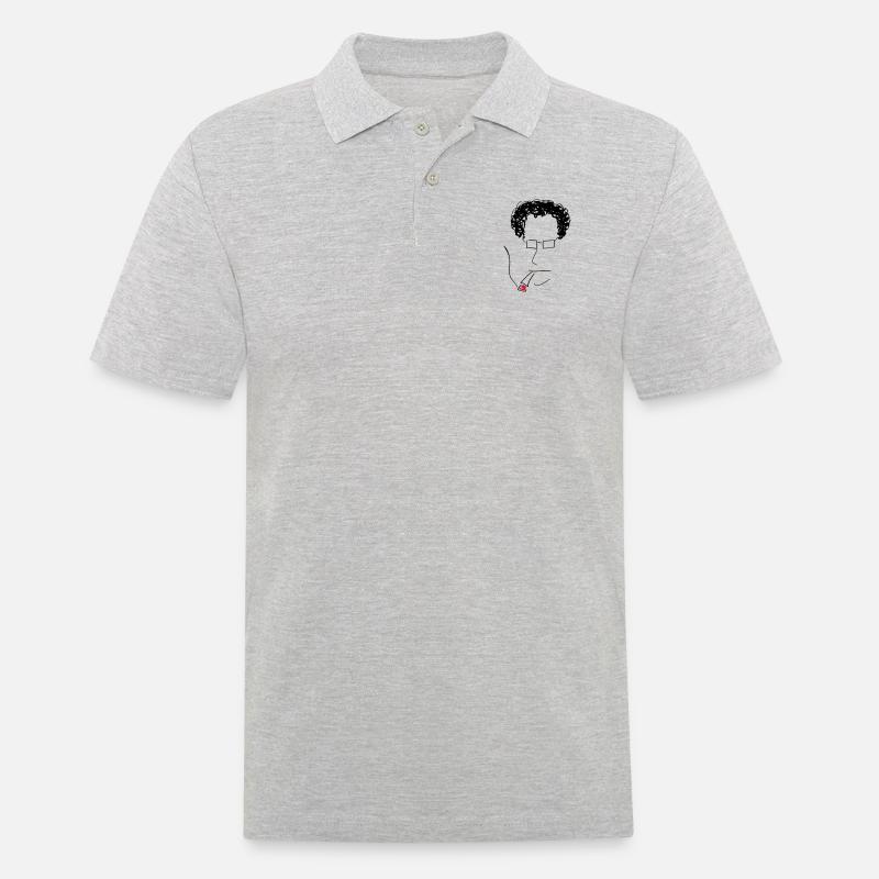 SMOKE BRAIN HPSTR - Männer Poloshirt - Grau meliert