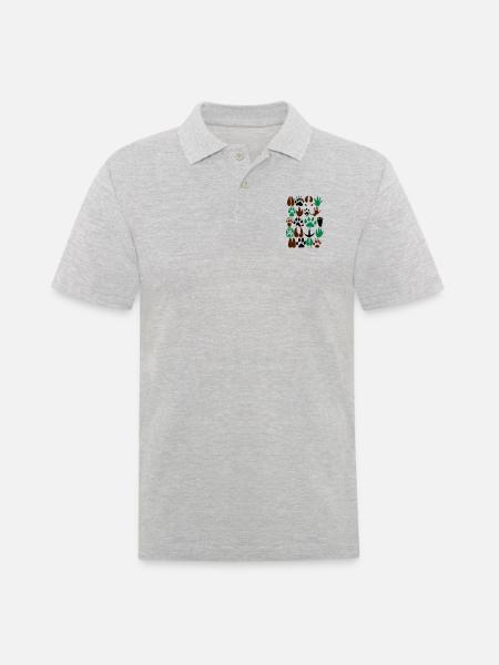 traces2 - Men's Polo Shirt - heather grey