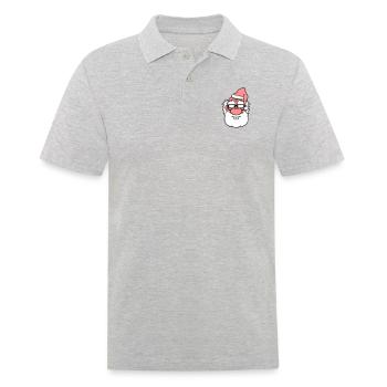 weihnachten weihnachtsmann muetze nikolaus santa c - Männer Poloshirt - Grau meliert - Vorne - Kai (181cm)