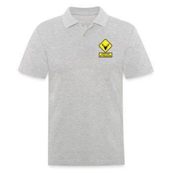 last_day_in_freedom_f2 - Männer Poloshirt - Grau meliert - Vorne - Kai (181cm)