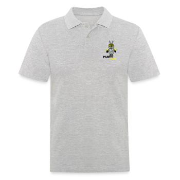 party_hase - Männer Poloshirt - Grau meliert - Vorne - Kai (181cm)