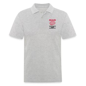 Cerveau - Polo Homme - gris chiné - Devant - Kai (181cm)