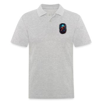funny sayings animal park awesome sea turtle - Männer Poloshirt - Grau meliert - Vorne - Kai (181cm)