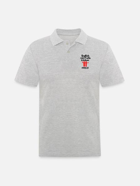 Malle Finally drinking with professionals - Men's Polo Shirt - heather grey