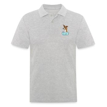 TEAM Border Collie Kurzflor - Sand - Männer Poloshirt - Grau meliert - Vorne - Kai (181cm)