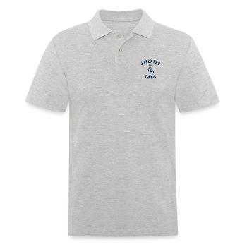 J Peux Pas J Ai Tennis - Polo Homme - gris chiné - Devant - Kai (181cm)