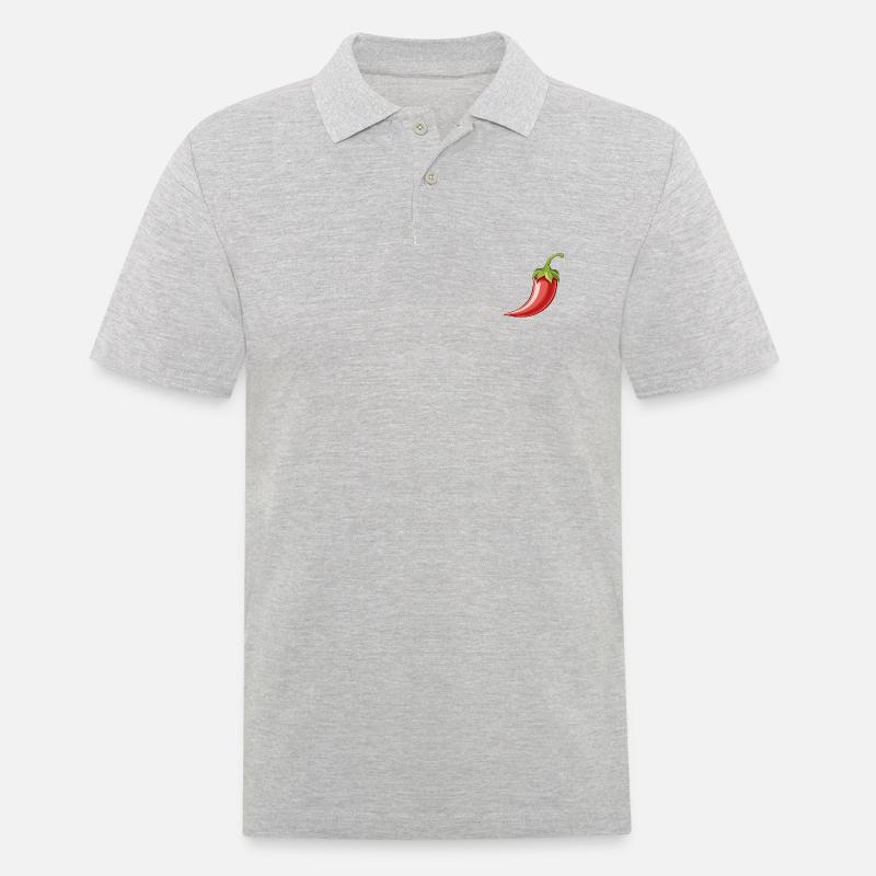 Chili - Männer Poloshirt - Grau meliert