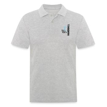 Handball - love & play - Männer Poloshirt - Grau meliert - Vorne - Kai (181cm)