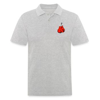 boxer boxing boxing kickboxing martial arts thai sp - Men's Polo Shirt - heather grey - Front - Kai (181cm)