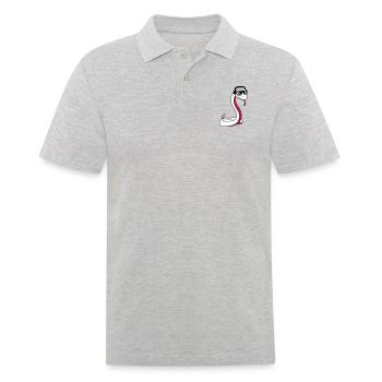 dj cool musik party feiern sonnenbrille kopfhoerer - Männer Poloshirt - Grau meliert - Vorne - Kai (181cm)