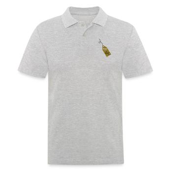 Mit Liebe gemacht - Männer Poloshirt - Grau meliert - Vorne - Kai (181cm)