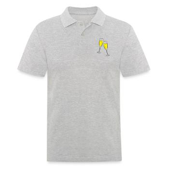 sekt design glas - Männer Poloshirt - Grau meliert - Vorne - Kai (181cm)