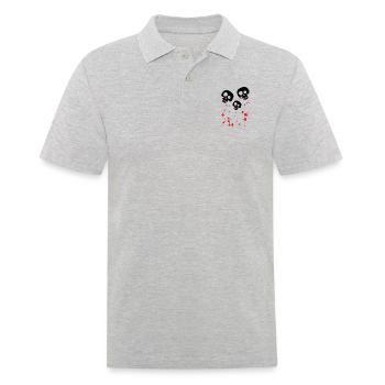 Skullhead Combined With Blood - Men's Polo Shirt - heather grey - Front - Kai (181cm)