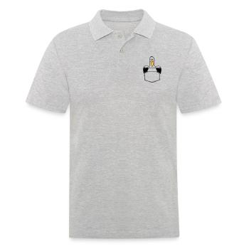 Tasche Möwe Unterwegs mitnehmen - Männer Poloshirt - Grau meliert - Vorne - Kai (181cm)