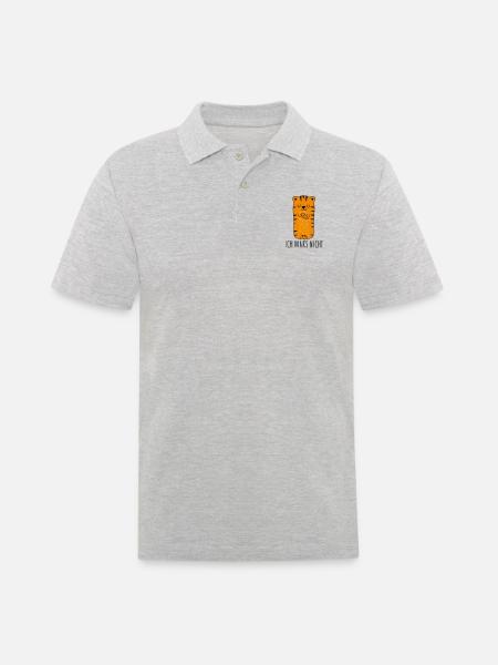 Ich wars nicht -Tiger - Männer Poloshirt - Grau meliert