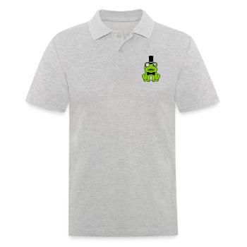 Sir Frosch Gentlemen Zylinder - Männer Poloshirt - Grau meliert - Vorne - Kai (181cm)