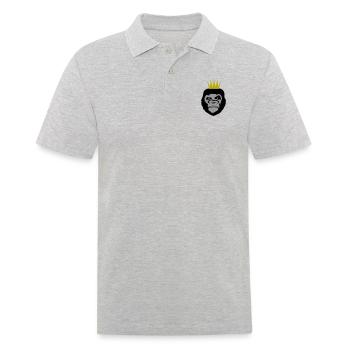 gorilla face krone - Männer Poloshirt - Grau meliert - Vorne - Kai (181cm)