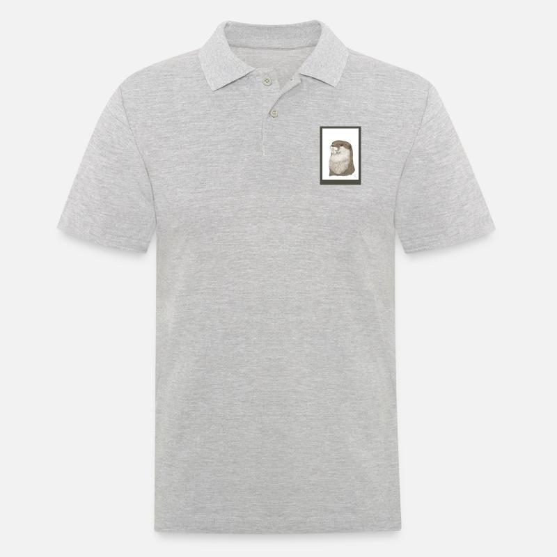 240728 Otter 3 - Männer Poloshirt - Grau meliert