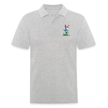 Wolf Soccer 2 - Männer Poloshirt - Grau meliert - Vorne - Kai (181cm)