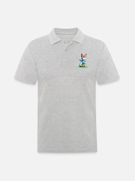 Wolf Soccer 2 - Men's Polo Shirt - heather grey