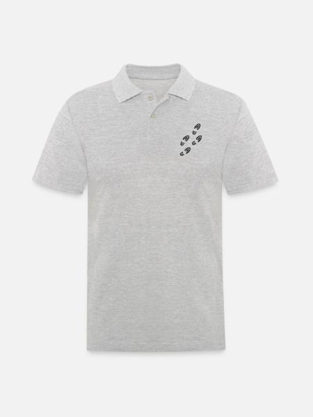 Pieds - Polo Homme - gris chiné