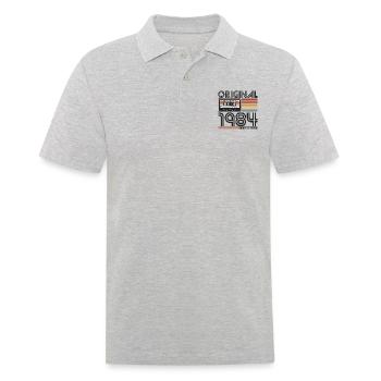 1984 Naissance vintage rétro anniversaire - Polo Homme - gris chiné - Devant - Kai (181cm)
