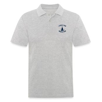 J peux pas j ai Médiftation - Polo Homme - gris chiné - Devant - Kai (181cm)