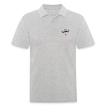 hipster_13.ai - Männer Poloshirt - Grau meliert - Vorne - Kai (181cm)