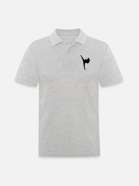 Arts martiaux # 5 - Polo Homme - gris chiné
