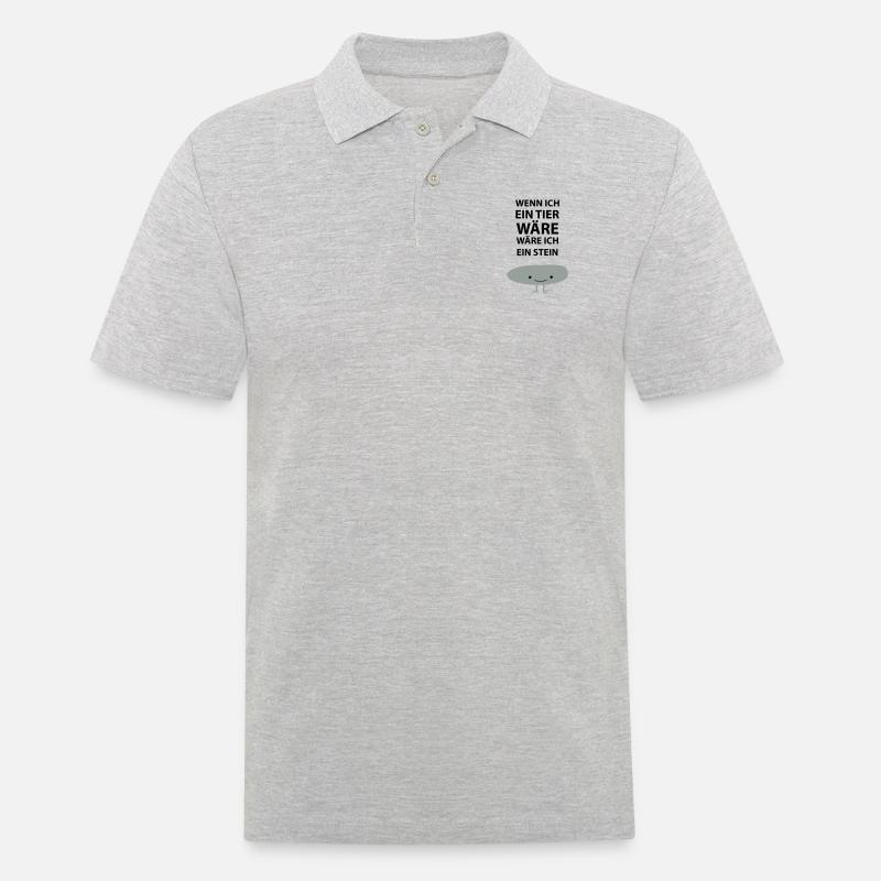 Sei ein Stein! - Männer Poloshirt - Grau meliert