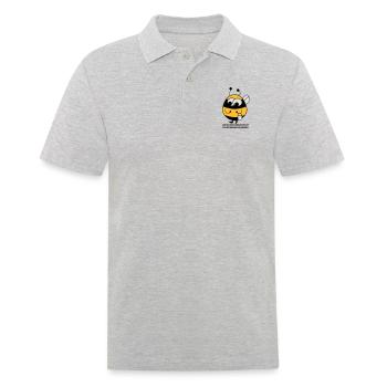 Biene mit Eimer - Männer Poloshirt - Grau meliert - Vorne - Kai (181cm)