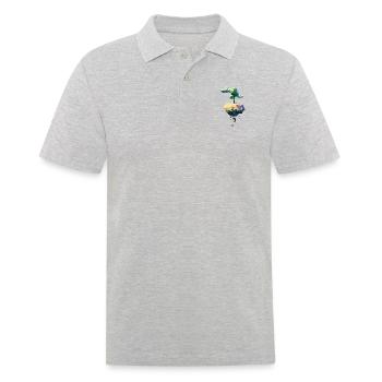 Arbre volant | Low poly - Polo Homme - gris chiné - Devant - Kai (181cm)