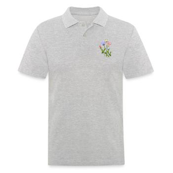 Fleur - Polo Homme - gris chiné - Devant - Kai (181cm)