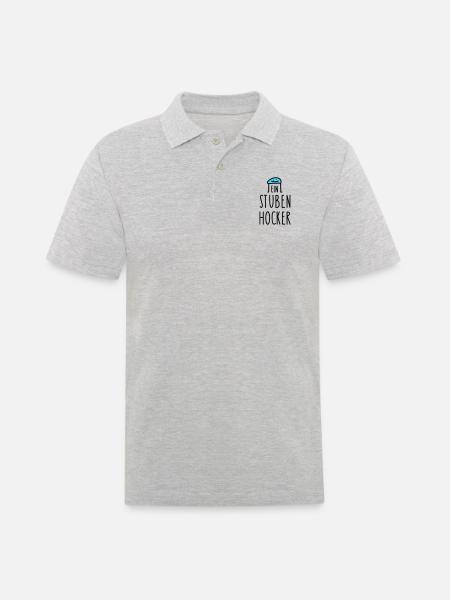 Zuhause Sprüche home office - Männer Poloshirt - Grau meliert