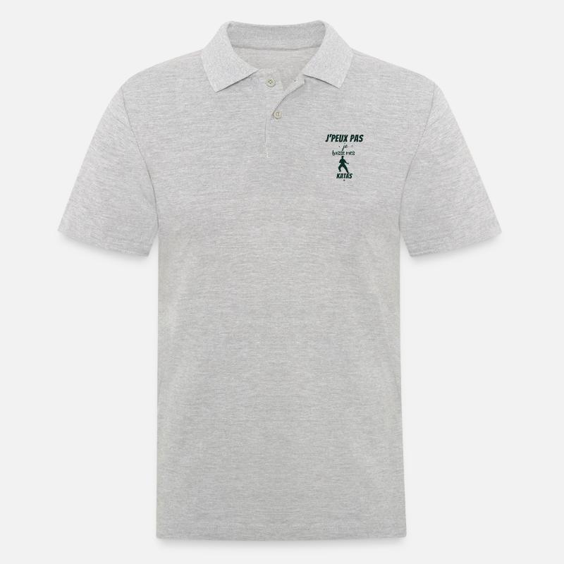 KARATE - Männer Poloshirt - Grau meliert