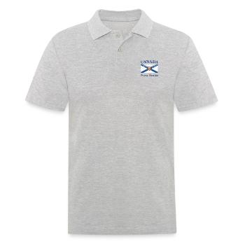 Nova Scotia Flag Vintage - Männer Poloshirt - Grau meliert - Vorne - Kai (181cm)