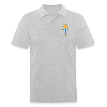 boy - Men's Polo Shirt - heather grey - Front - Kai (181cm)